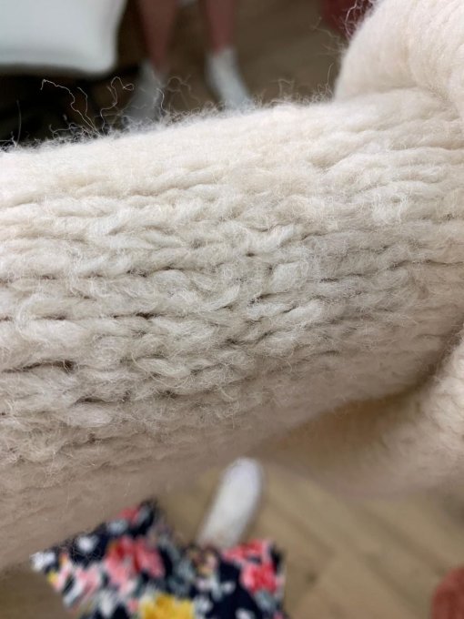 Gilet tout doux beige en Mohair 