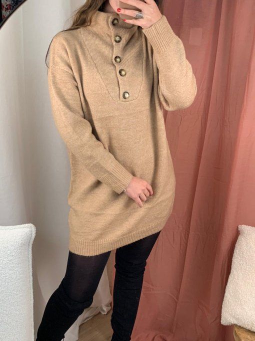 Robe pull beige