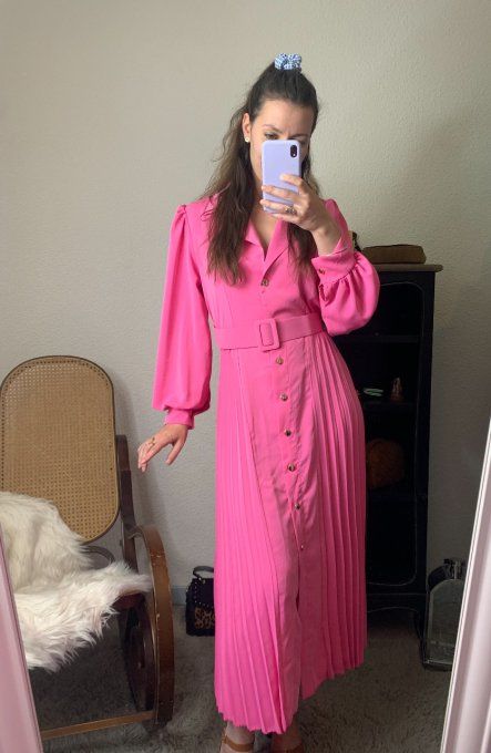 Robe longue Joly rose 