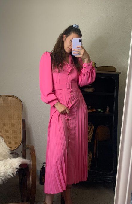 Robe longue Joly rose 