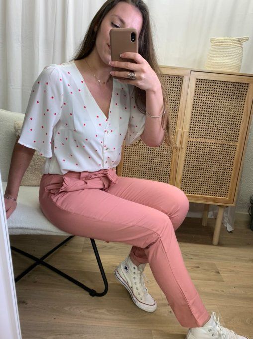 Pantalon vieux rose Eline