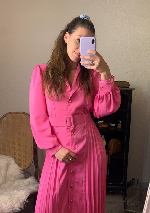 Robe longue Joly rose 