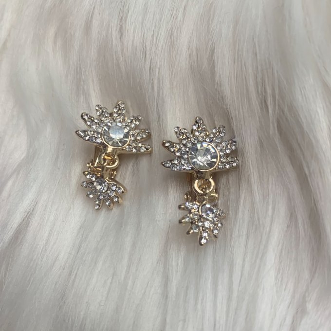 Boucles d'oreilles Clips Couronne 