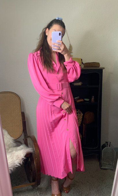 Robe longue Joly rose 