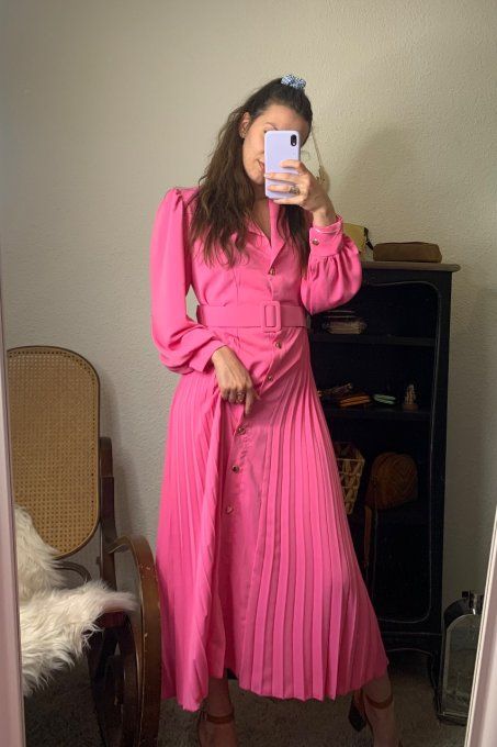 Robe longue Joly rose 