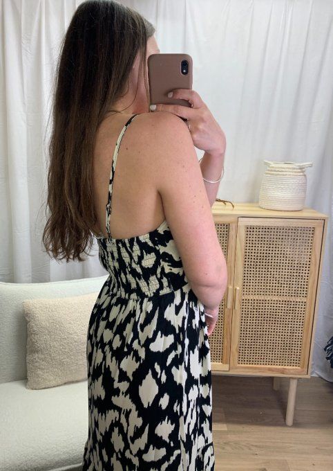 Robe longue à motifs Nina