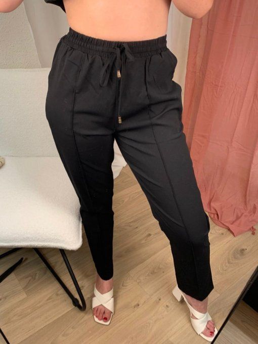 Pantalon noir à poches 