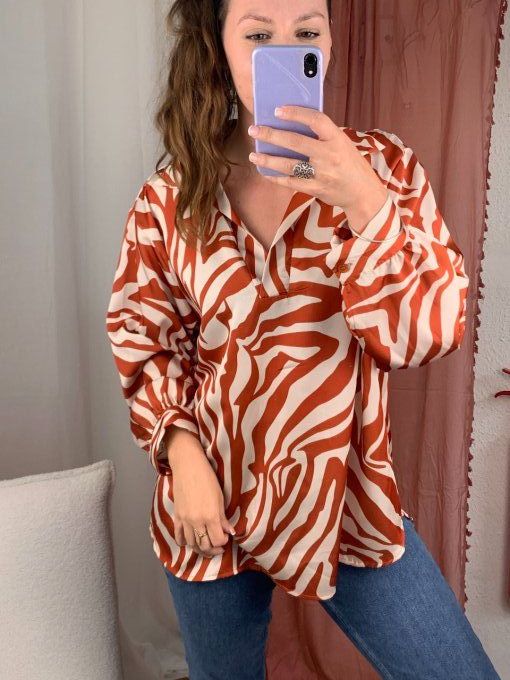 Blouse Gina brique 