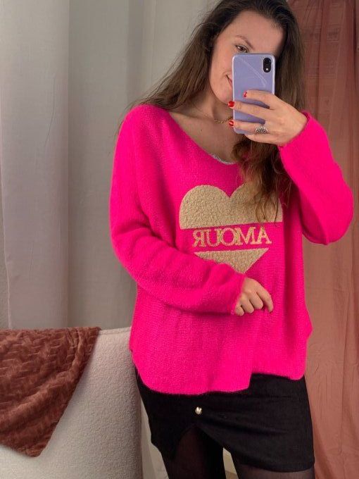 Pull " Amour "Fushia 