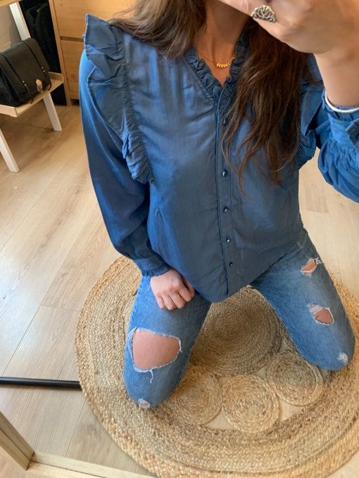 Chemise effet jean 