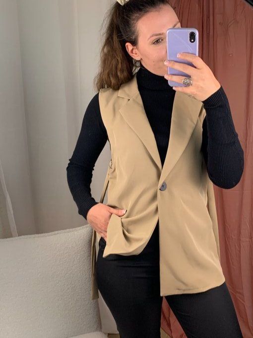 Veste blazer sans manches 