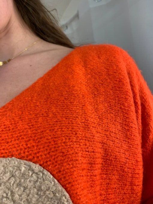 Pull " Amour " Orange 