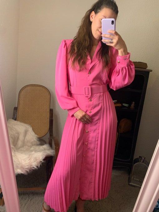 Robe longue Joly rose 