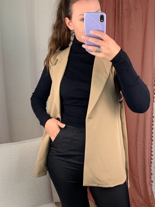 Veste blazer sans manches 